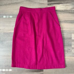 Vintage Kayo of California Womens' Fuchsia Pink Wool Blend Pencil Skirt Size 9
